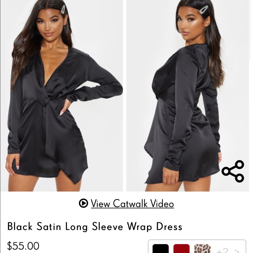 Beautiful satin wrap dress